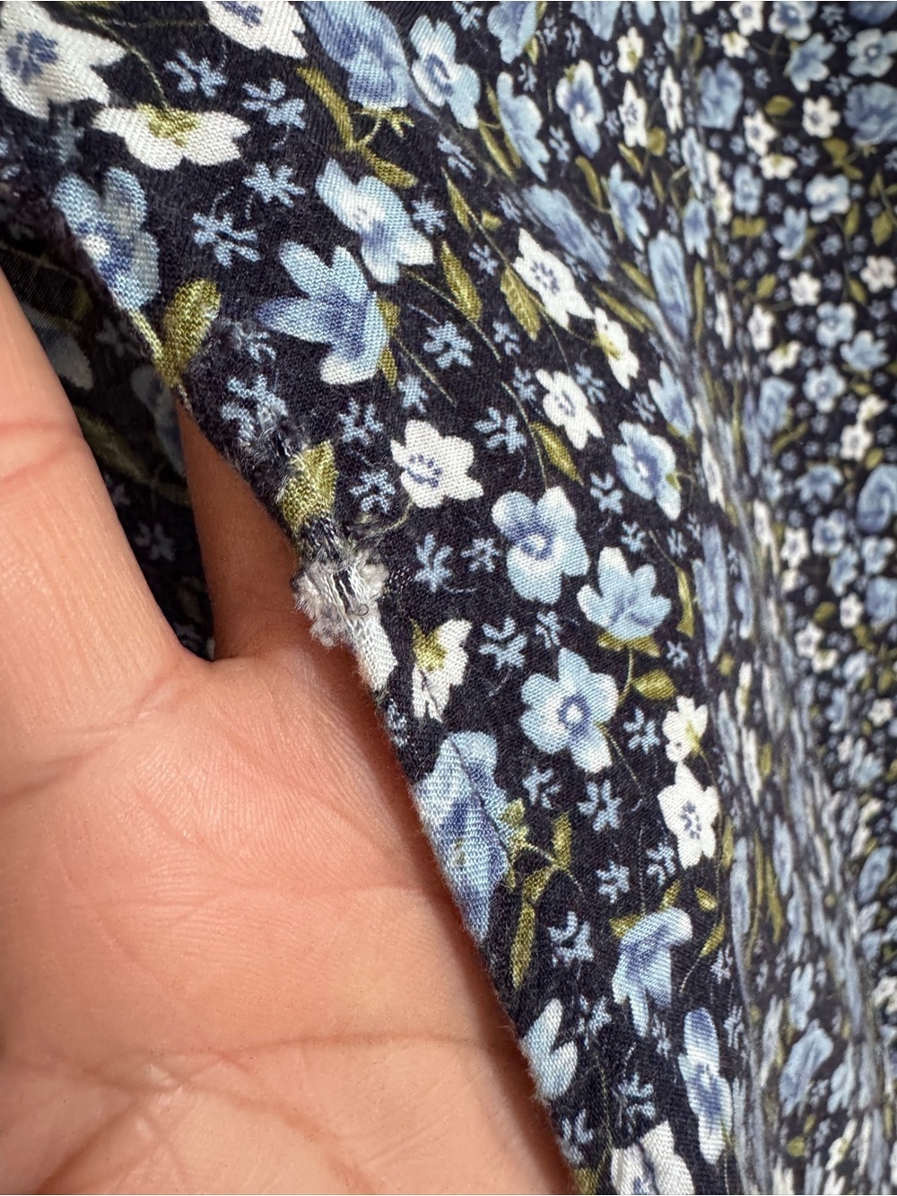 Vintage 90s Ease Sport Blue Floral Maxi Shirt Dress Size 6 - Picture 10 of 12